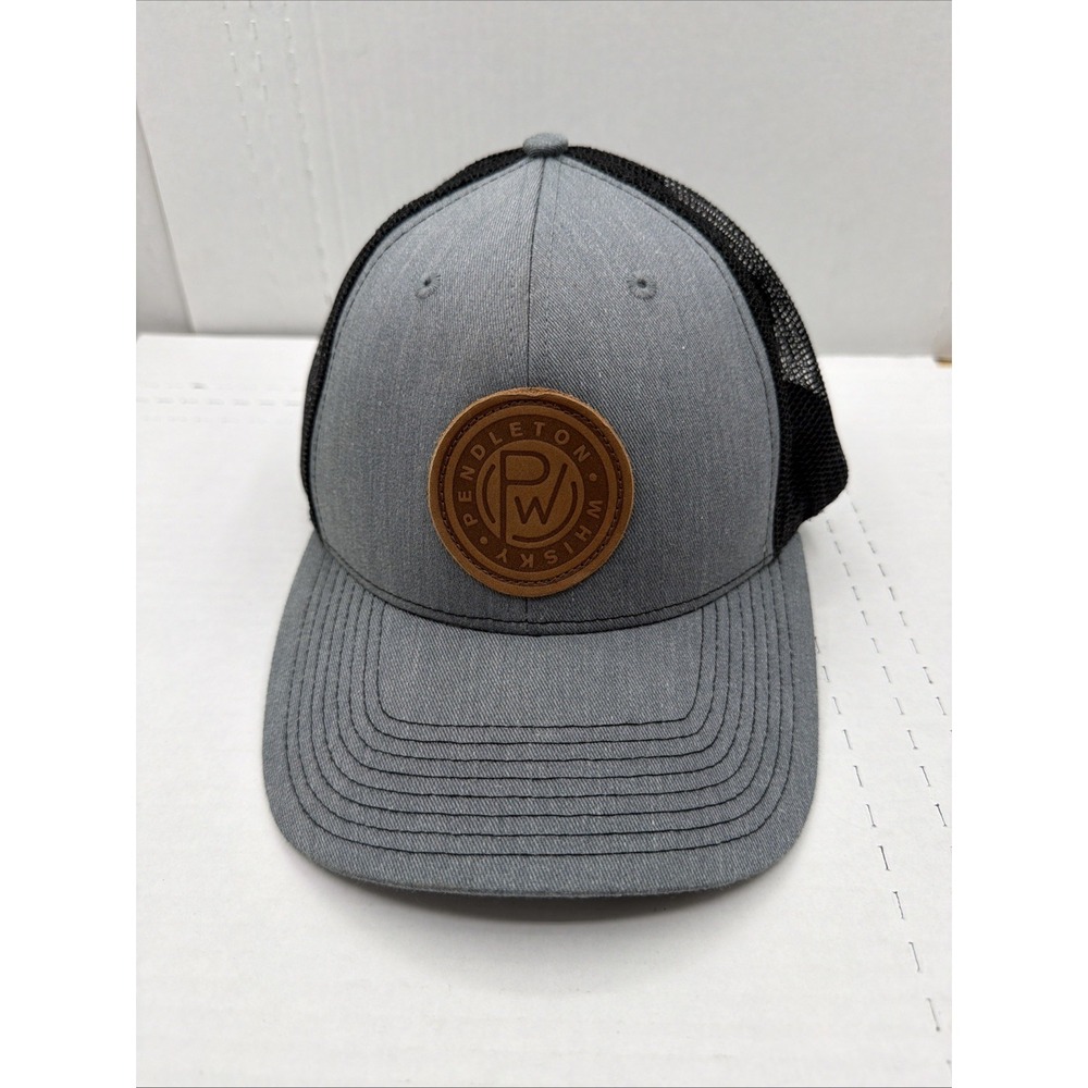 PENDLETON WHISKY HAT Gray/Black Snap Back with Leather Logo - NWOT